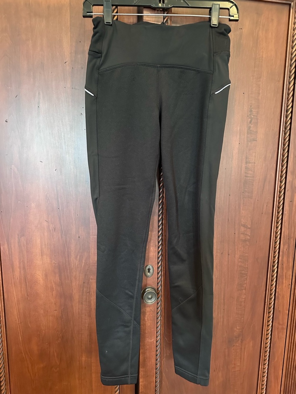 Athleta Black Fleece Lined Performance Leggings